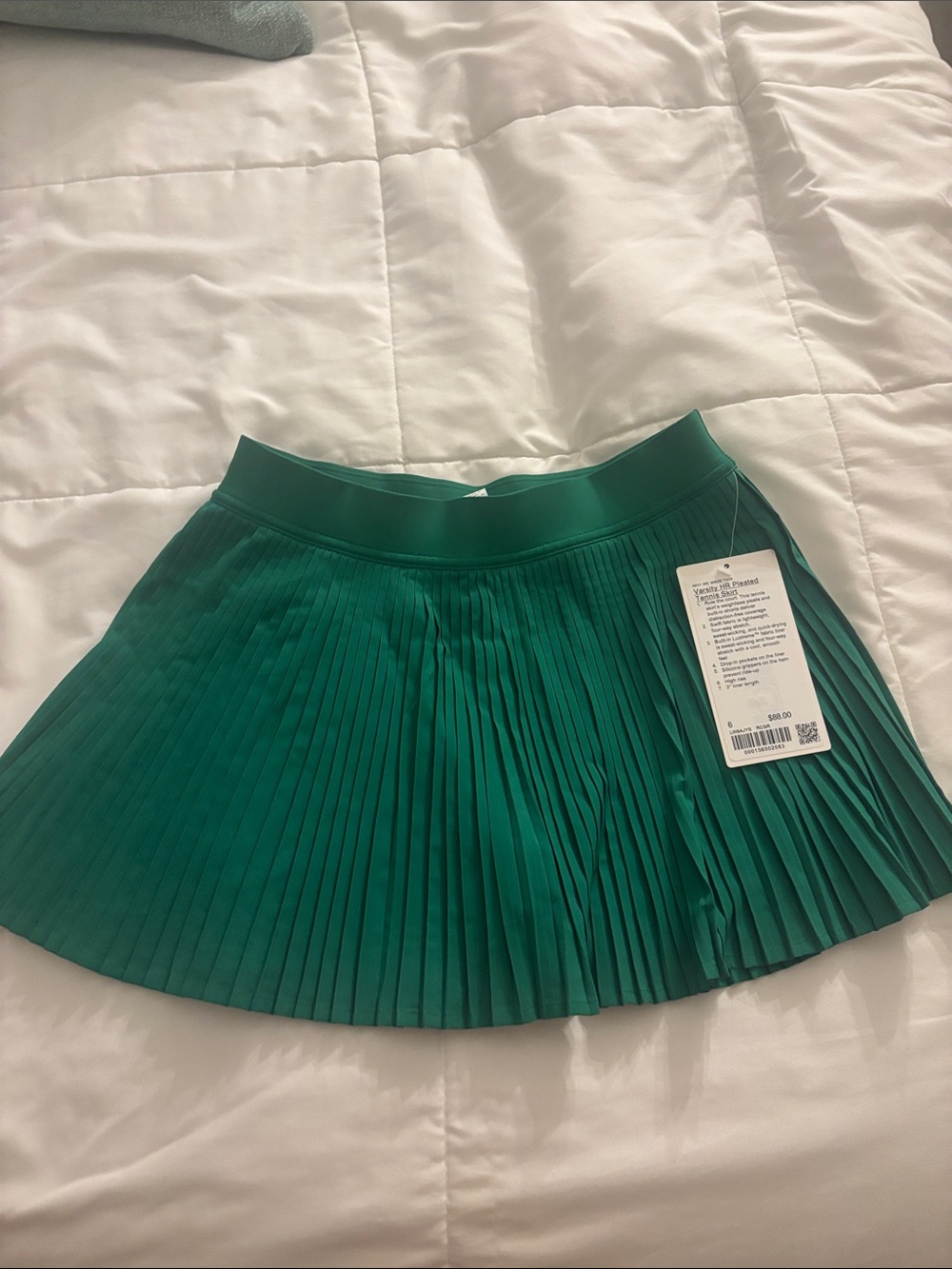 lululemon athletica Emerald Green Pleated Mini Skirt